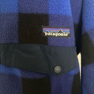 Patagonia Synchilla Blue Black checker fleece